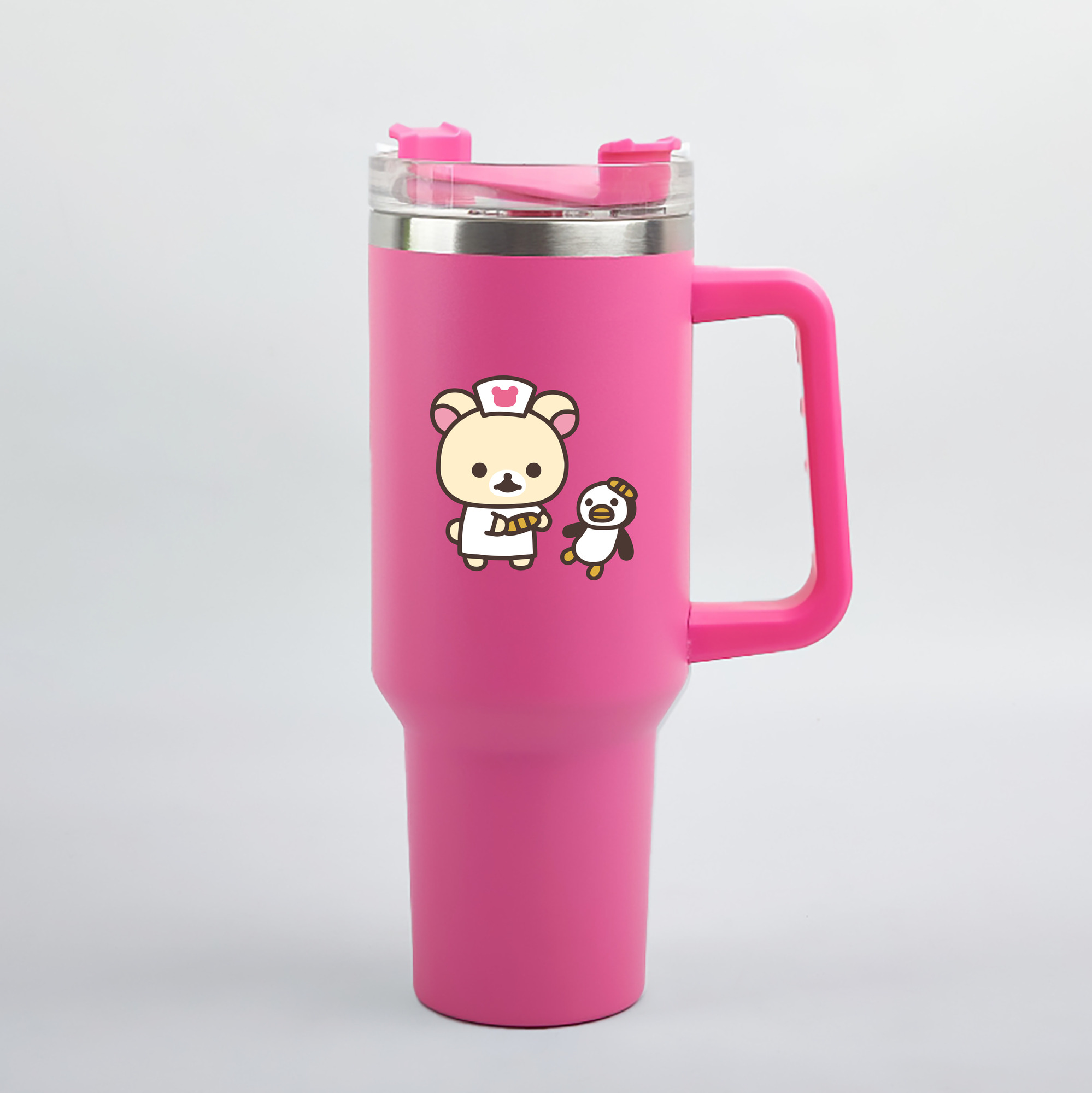 （画像用） リラックマ リラックマ キイロイトリ Rilakkuma Korilakkuma Kiiroitori 1200mL車用タンブラー（カラープリント）